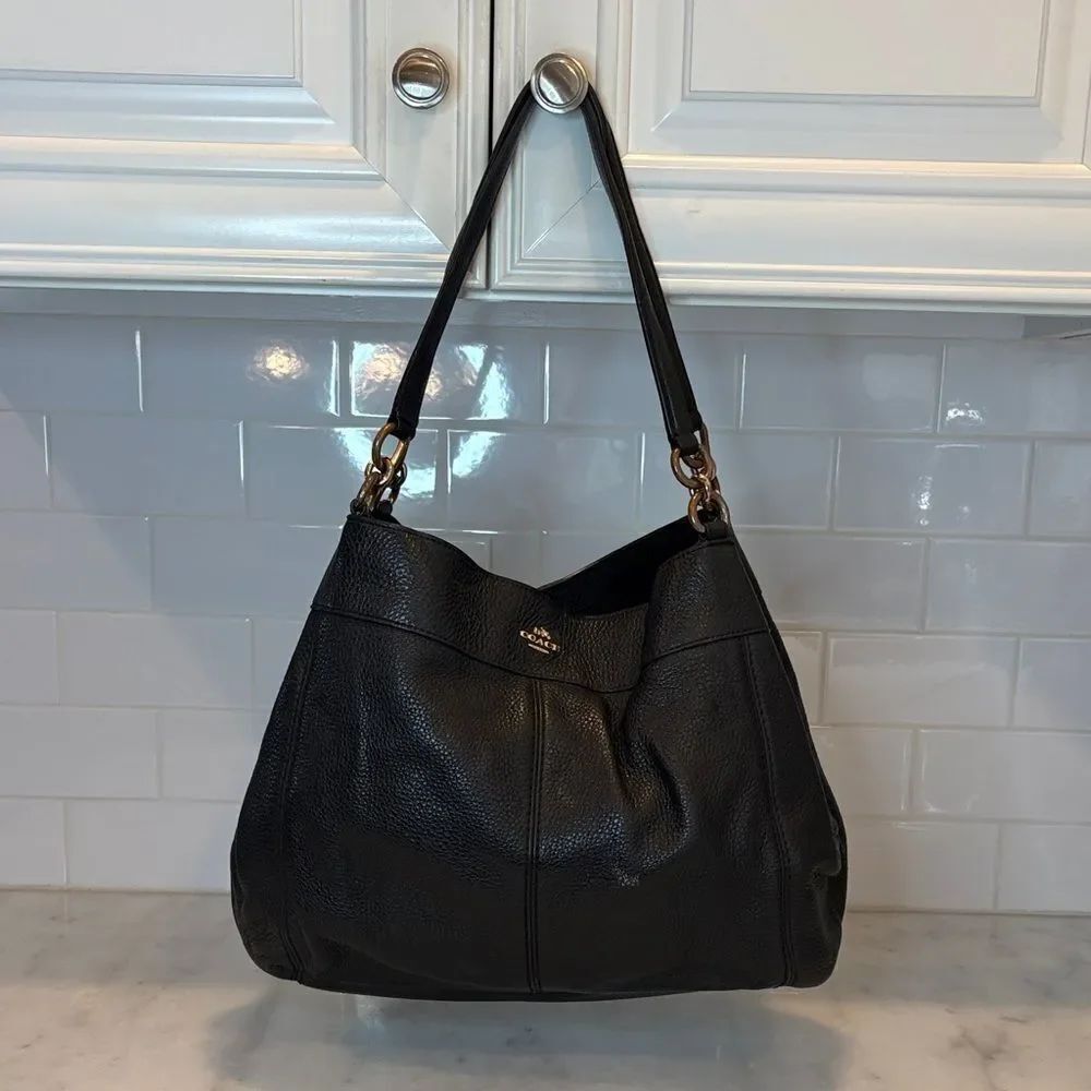 Coach Bag Purse Handbag Leather Large Lexy Pebbled Shoulder Bag Pocketbook